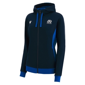 Scotland Womens Travel Full Zip Hoodie Navy 2023 - Front
