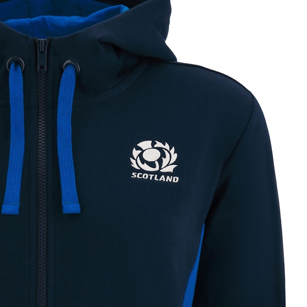 Scotland Womens Travel Full Zip Hoodie Navy 2023 - SRU Thistle