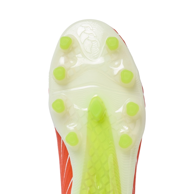 Canterbury Adults Speed Falcon Elite Firm Ground Rugby Boots Orange - Forefoot Close-up
