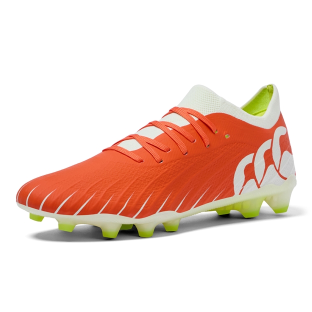 Canterbury Adults Speed Falcon Elite Firm Ground Rugby Boots Orange - Front