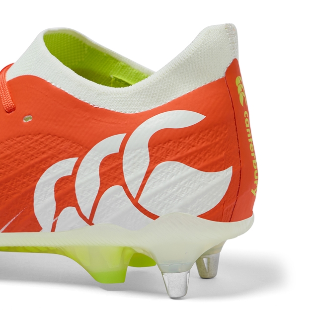 Canterbury Adults Speed Falcon Elite Soft Ground Rugby Boots Orange - Back