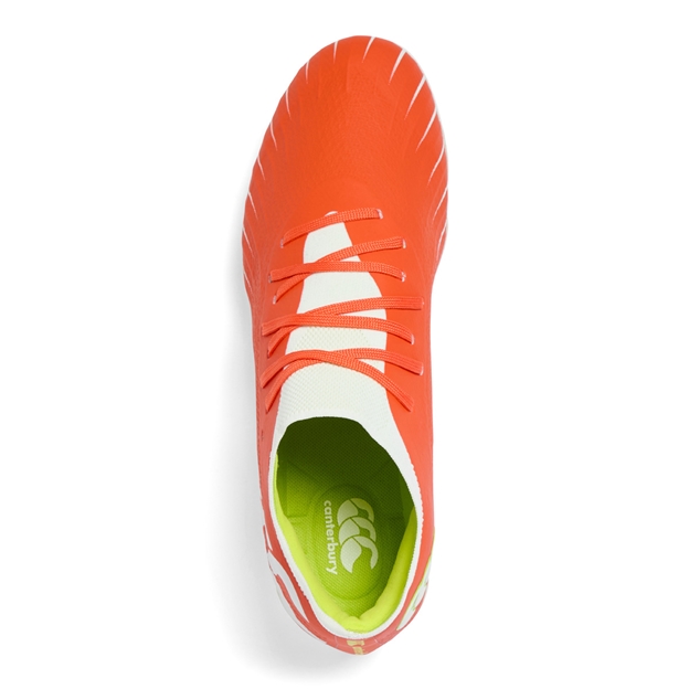 Canterbury Adults Speed Falcon Elite Soft Ground Rugby Boots Orange - Top