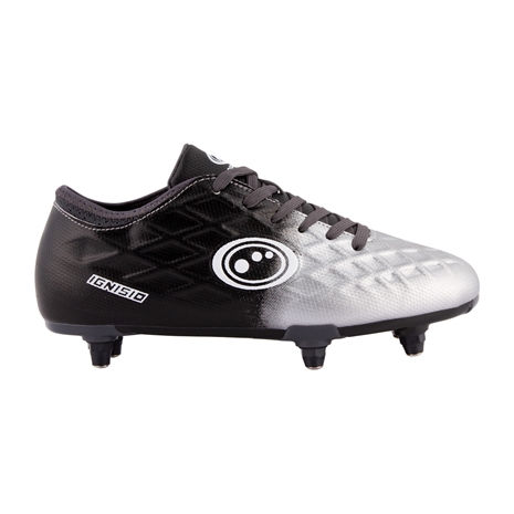 Optimum Kids Ignisio SG Rugby boots Black and Silver - Outstep
