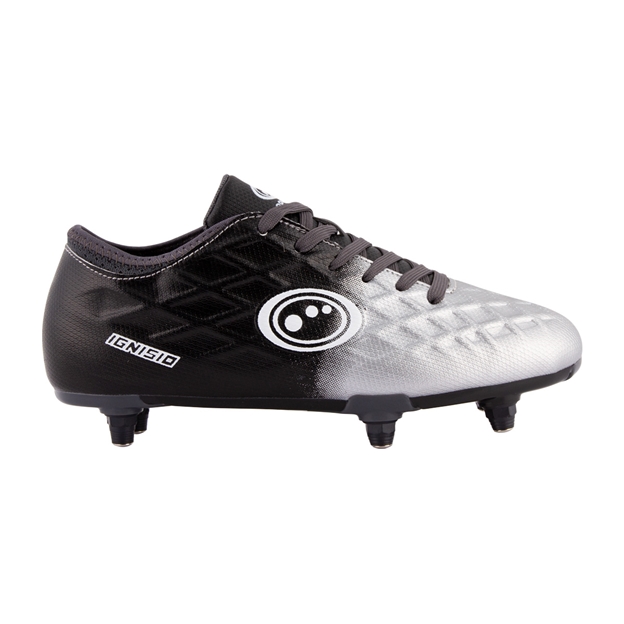 Optimum Kids Ignisio SG Rugby boots Black and Silver - Outstep