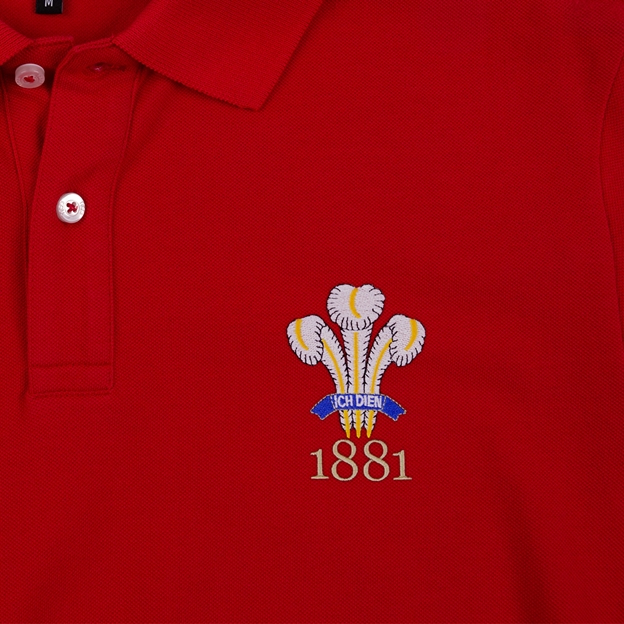 Wales 1881 Heritage Pure Cotton Polo - Red