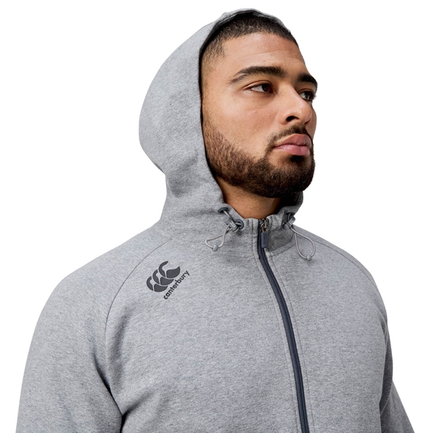 Canterbury Mens Vapodri Full Zip Tempo Hoodie - Static Marl