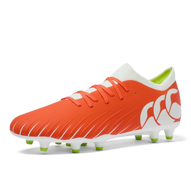 Canterbury Adults Speed Falcon Pro Firm Ground Rugby Boots Orange - Front