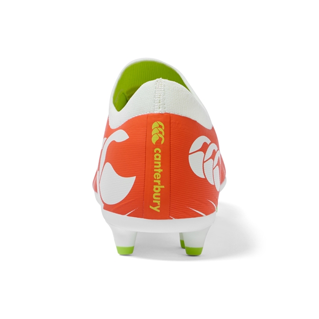 Canterbury Adults Speed Falcon Pro Firm Ground Rugby Boots Orange - Back