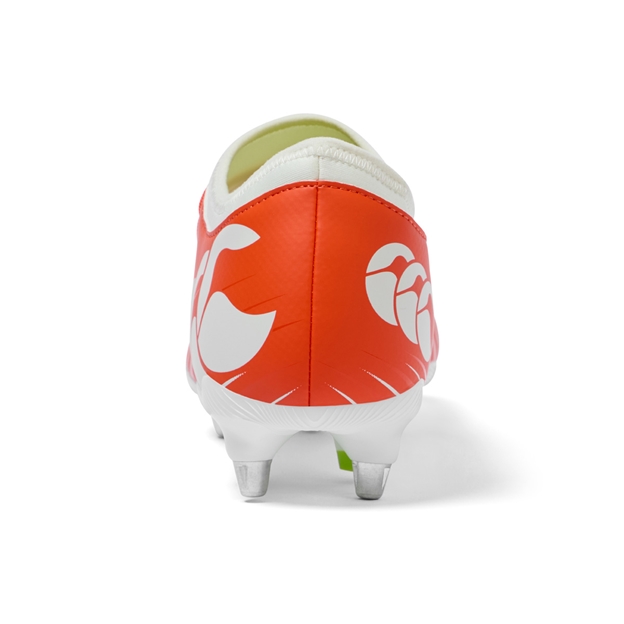 Canterbury Adults Speed Falcon Team Soft Ground Rugby Boots Orange - Back