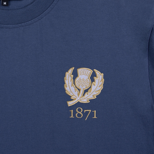 Scotland 1871 Pure Cotton T-Shirt - Petrol Blue