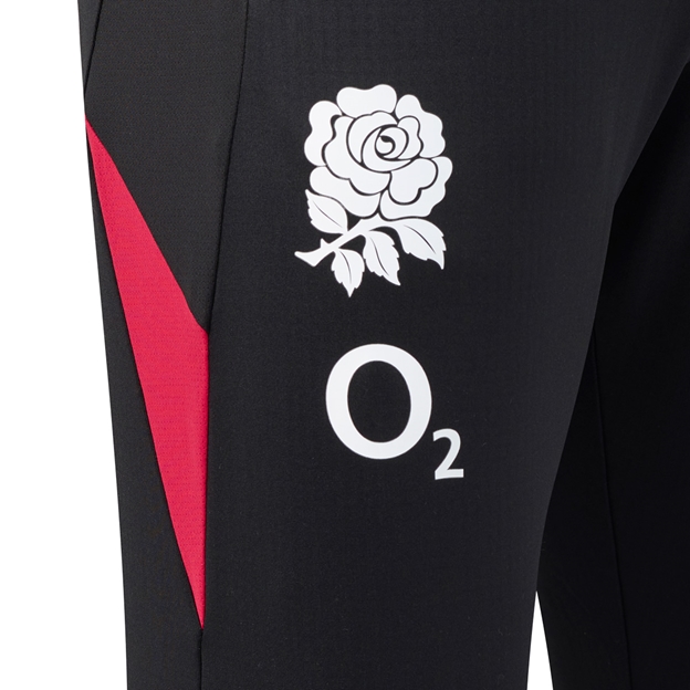 England Mens Performance Pants 26/27 Castore Black - RFU Rose