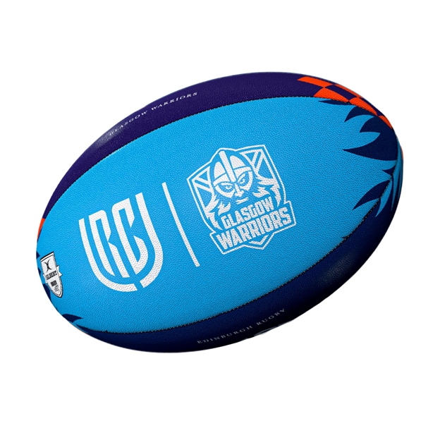 Gilbert Edinburgh Vs Glasgow 1872 Cup Rugby Balls Orange & Blue - Glasgow Rugby