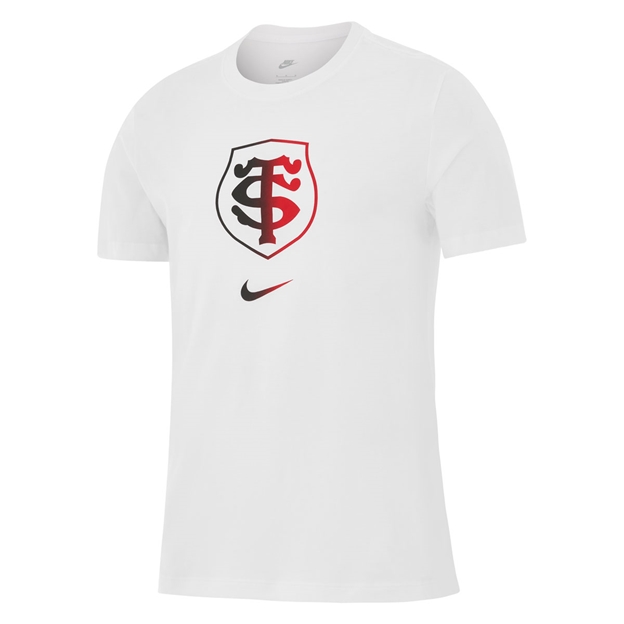 Stade Toulousain Adults T-Shirt 26/27 White - Front View