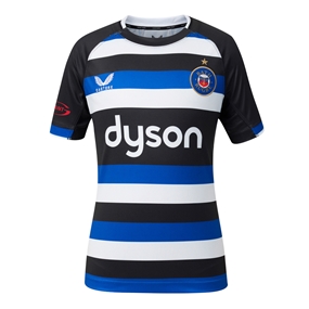 Bath Rugby Womens Home Rugby Shirt 26/27 Caviar - Front View