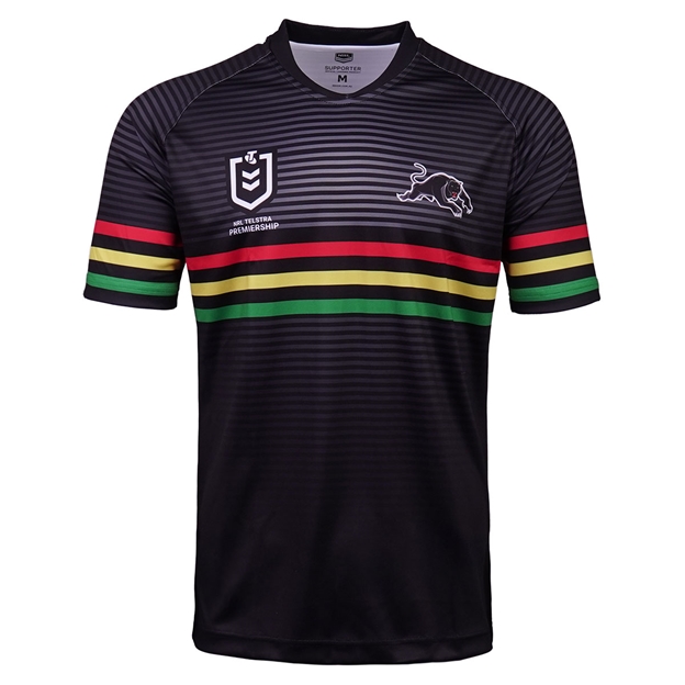 Penrith Panthers Mens Supporter Shirt 25 Black - Front