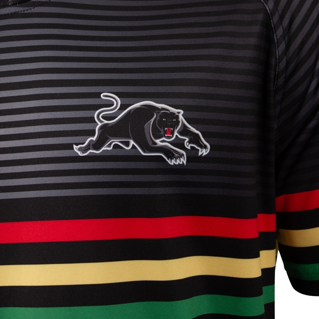 Penrith Panthers Mens Supporter Shirt 25 Black - Panther