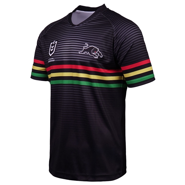 Penrith Panthers Mens Supporter Shirt 2025 Black - Side