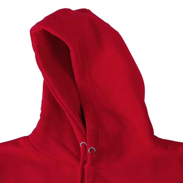 Wales Mens Classic Hoodie Red - Hood Close-up