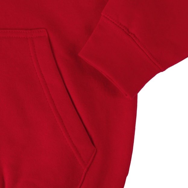 Wales Mens Classic Hoodie Red - Pocket Close-up
