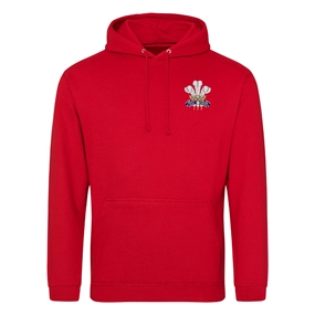 Wales Mens Classic Hoodie Red - Front View