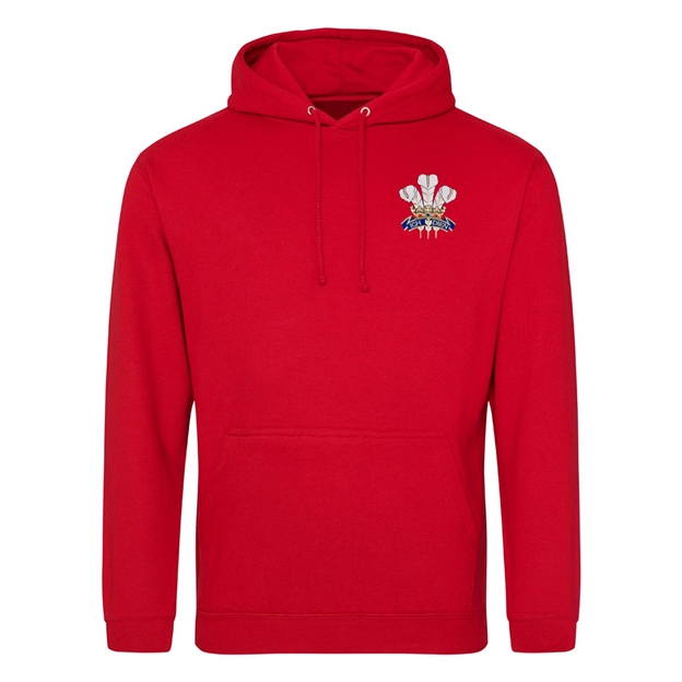 Wales Mens Classic Hoodie Red - Front View