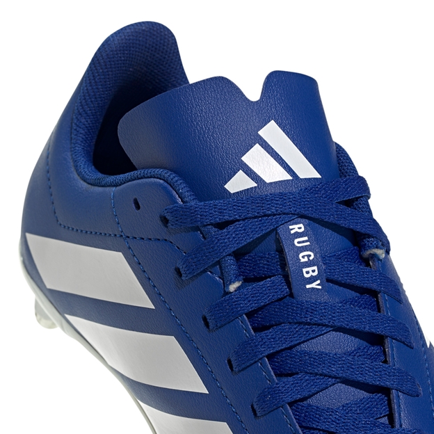 Adidas Kids Soft Ground Rugby Boots Team Royal Blue - Lacing Close-up
