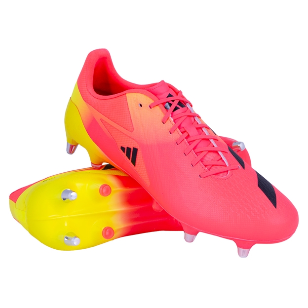Adidas Adults Adizero RS15 Pro Soft Ground Rugby Boots - Solar Turbo