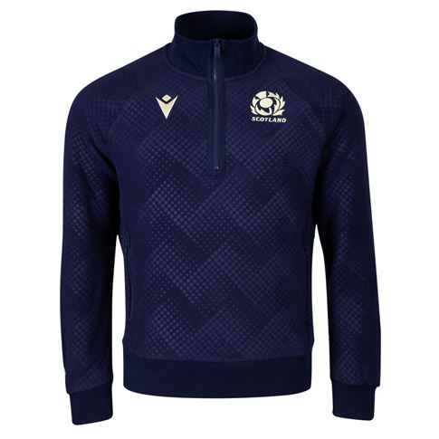 Scotland Mens Travel Half Zip Fleece 26/27 - Front View