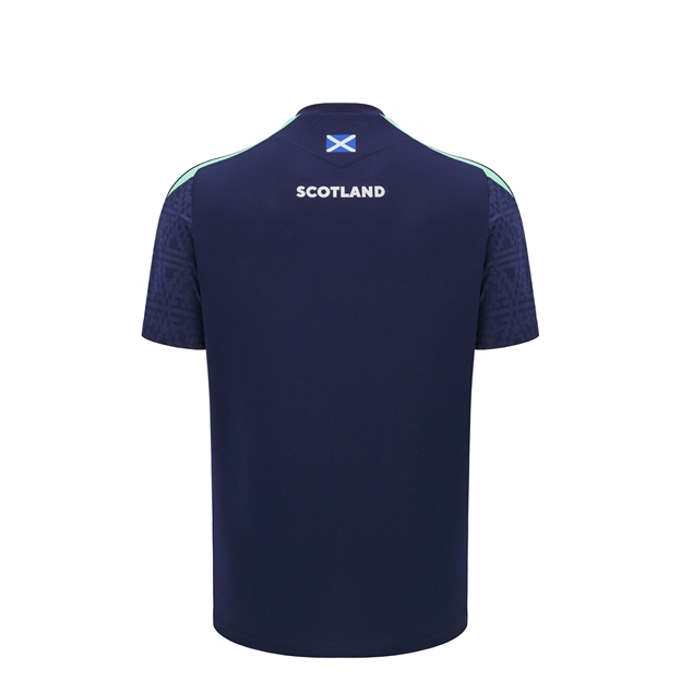 Scotland Junior Poly Shirt - Navy - Short Sleeve - 2025 - Back