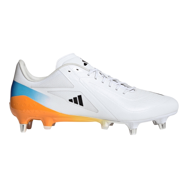 adidas Adults Adizero RS15 Ultimate Soft Ground Rugby Boots White - Outstep View