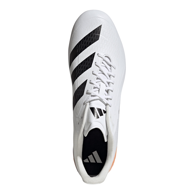 adidas Adults Adizero RS15 Ultimate Soft Ground Rugby Boots White - Top View