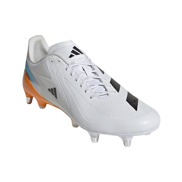 adidas Adults Adizero RS15 Ultimate Soft Ground Rugby Boots White - Front View