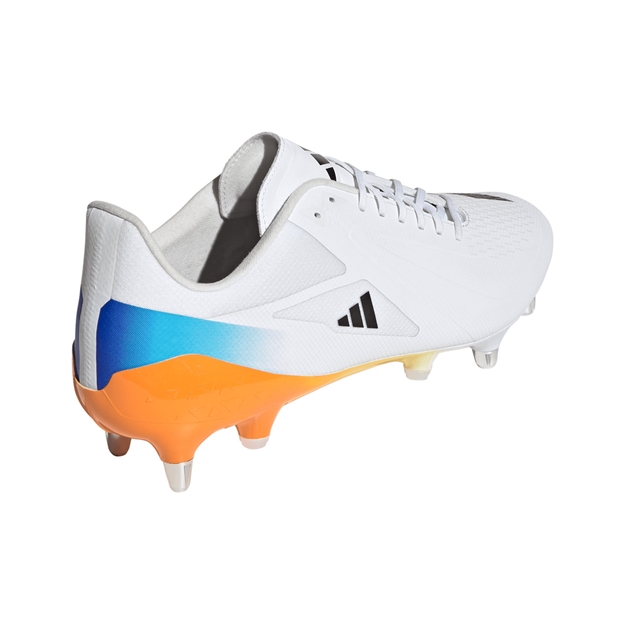 adidas Adults Adizero RS15 Ultimate Soft Ground Rugby Boots White - Back View