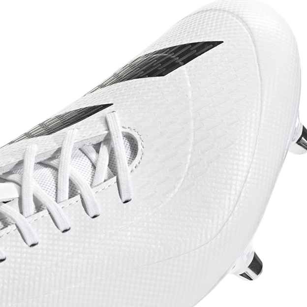 adidas Adults Adizero RS15 Ultimate Soft Ground Rugby Boots White - Toe Close-up