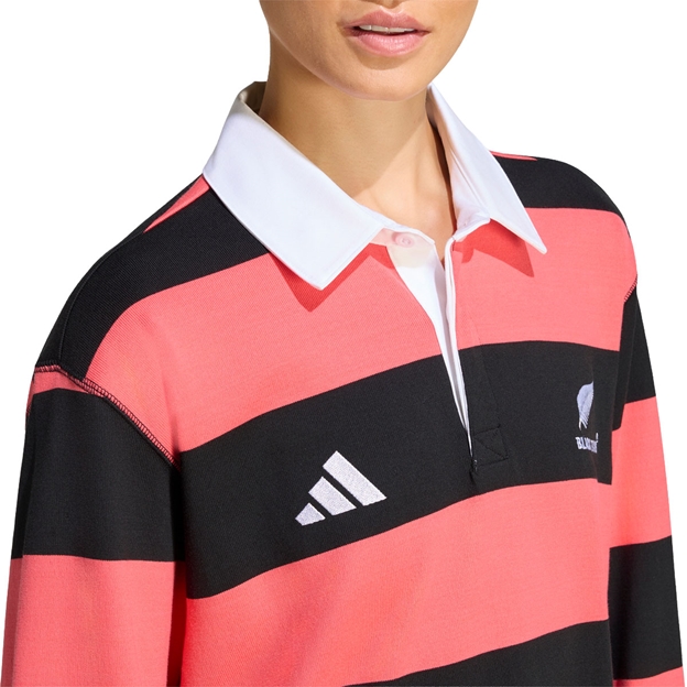 Black Ferns Mens Heritage Polo 26/27 All Black - Model Front Close-up View