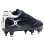 Gilbert Icon 8 Stud Soft Ground Rugby Boots Black - Heel 