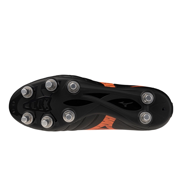 Mizuno Adults Monarcida Neo III Rugby SI Soft Ground Rugby Boots Bright Black - Soleplate View