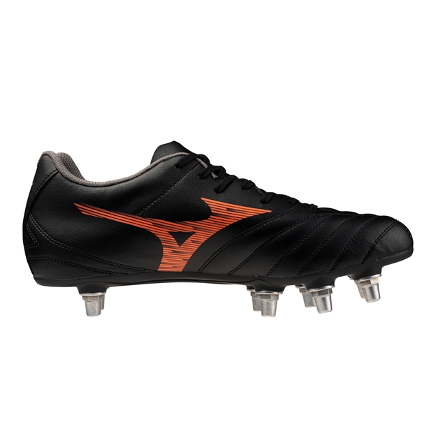 Mizuno Adults Monarcida Neo III Rugby SI Soft Ground Rugby Boots Bright Black - Instep View