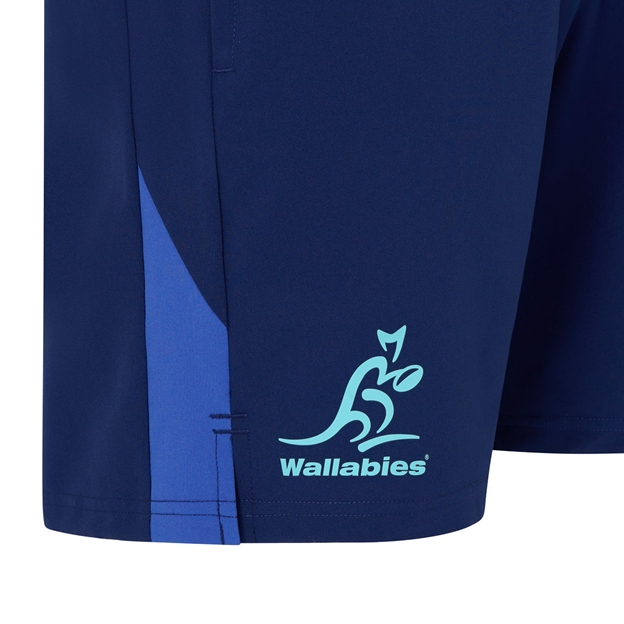 Australia Mens Performance Shorts 26/27 Beacon Blue - Wallabies Logo