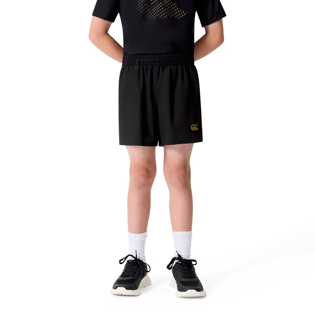 Canterbury Kids Tempo FlexShort Black Back - Model Front View