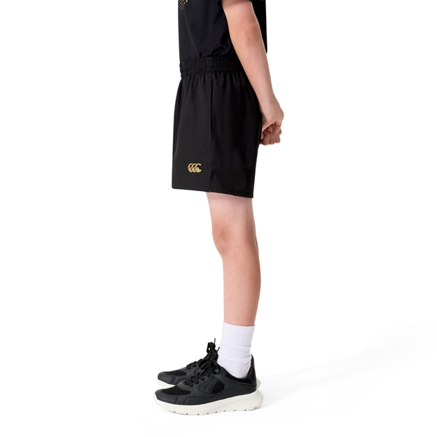Canterbury Kids Tempo FlexShort Black Back - Model Side View