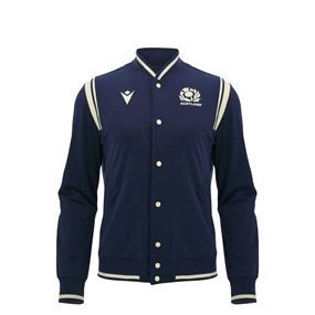 Scotland Kids Anthem Jacket 26/27 Navy and Sand - Front View