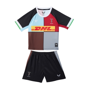 Harlequins Infant Home Kit 26/27 Black - Front View