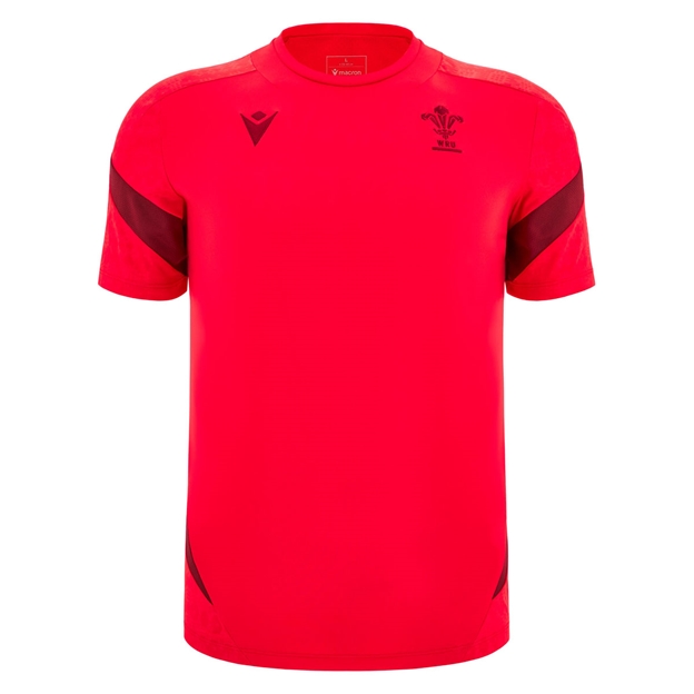 Wales Mens Training Rugby Shirt 25/26 Red - Front