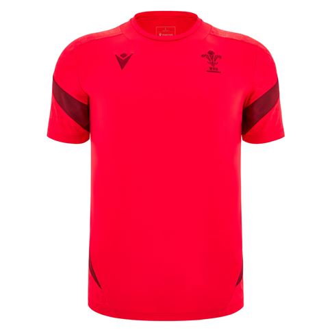 Wales Mens Training Rugby Shirt 25/26 Red - Front Wales Mens Training Rugby Shirt 25/26 Red - Front