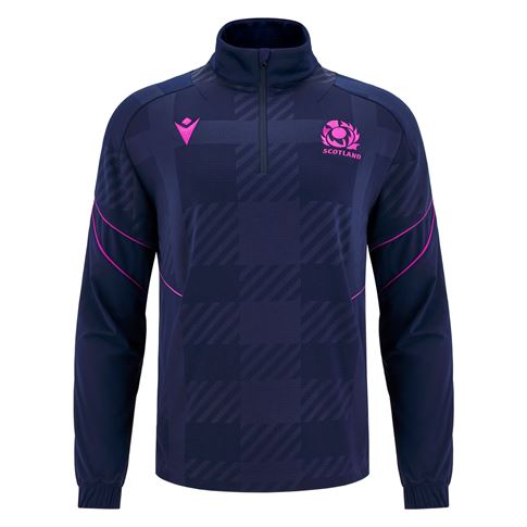 Scotland Mens Travel Full Zip Hoody 25/26 Navy - Front Scotland Mens Travel Full Zip Hoody 25/26 Navy - Front