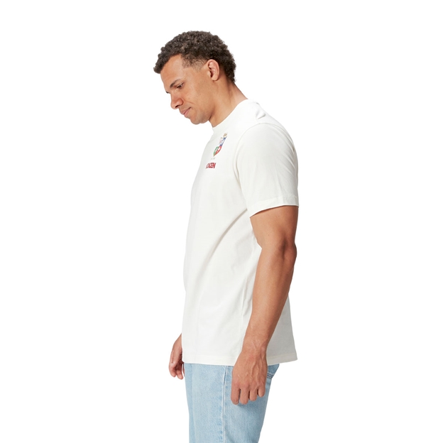 British and Irish Lions Mens Cotton T-Shirt Cream - Model Side