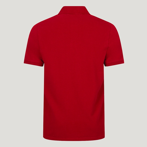 Hong Kong 1886 Heritage Pure Cotton Polo Red - Back View