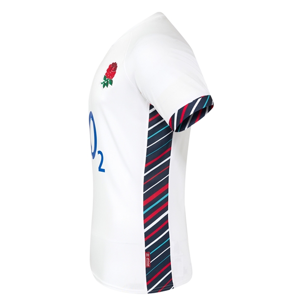 England Mens Home Rugby Shirt - Short Sleeve 2025 - Side