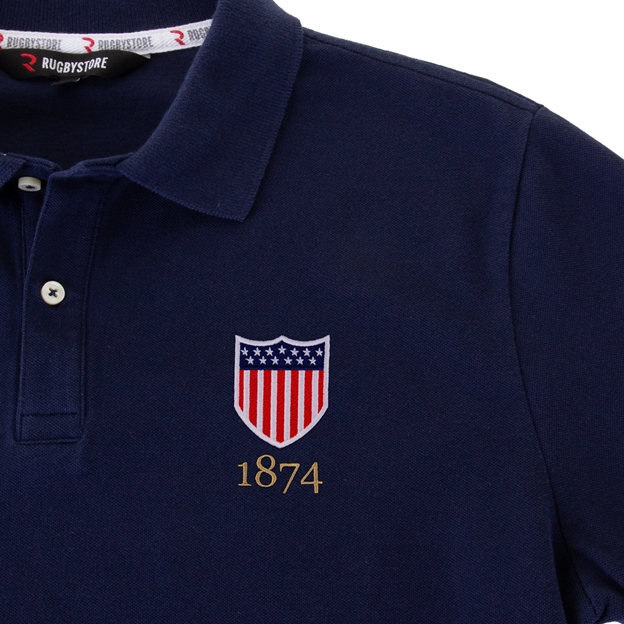 USA Mens 1874 Origins Polo Shirt – Navy